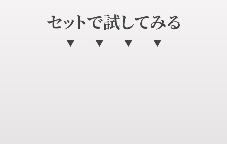 セットで試してみる