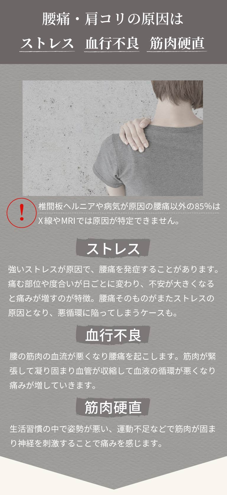 腰痛肩こりの原因